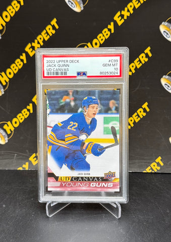 Jack Quinn Young Guns Canvas PSA 10 #C99 - Buffalo Sabres