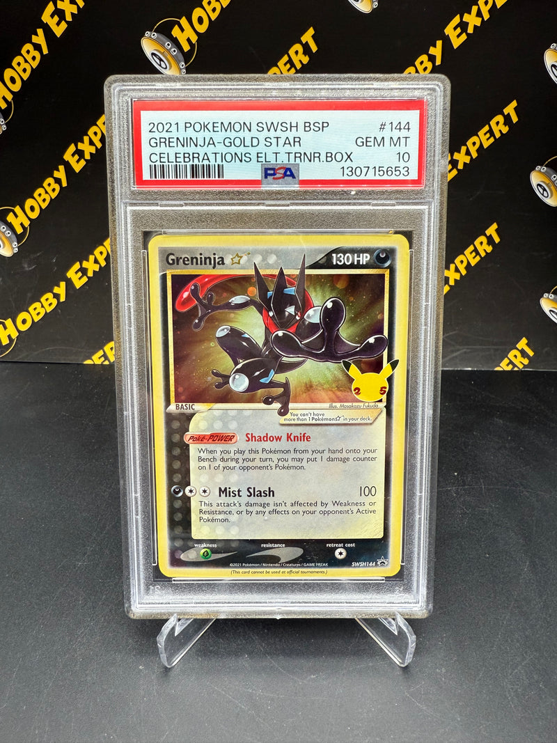 Greninja Gold Star SWSH144 - Celebrations ETB - PSA 10