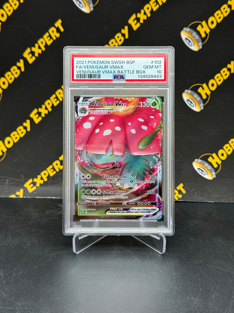 Venusaur VMax Promo SWSH102 - VMax Battle Box - PSA 10