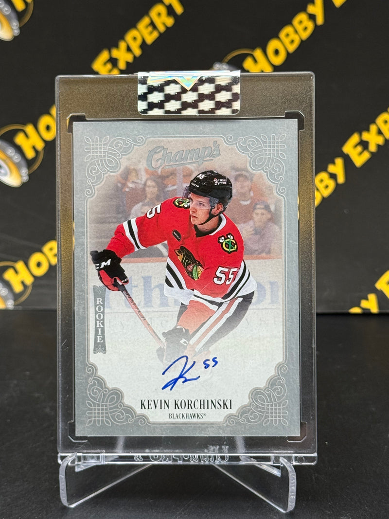 Kevin Korchinski Champ's Rookie Auto - Chicago Blackhawks 2023-24 Clear Cut Hockey