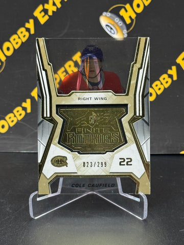 Cole Caufield 023/299 SPx Finite Rookies - Montreal Canadiens 2021-22 SPx