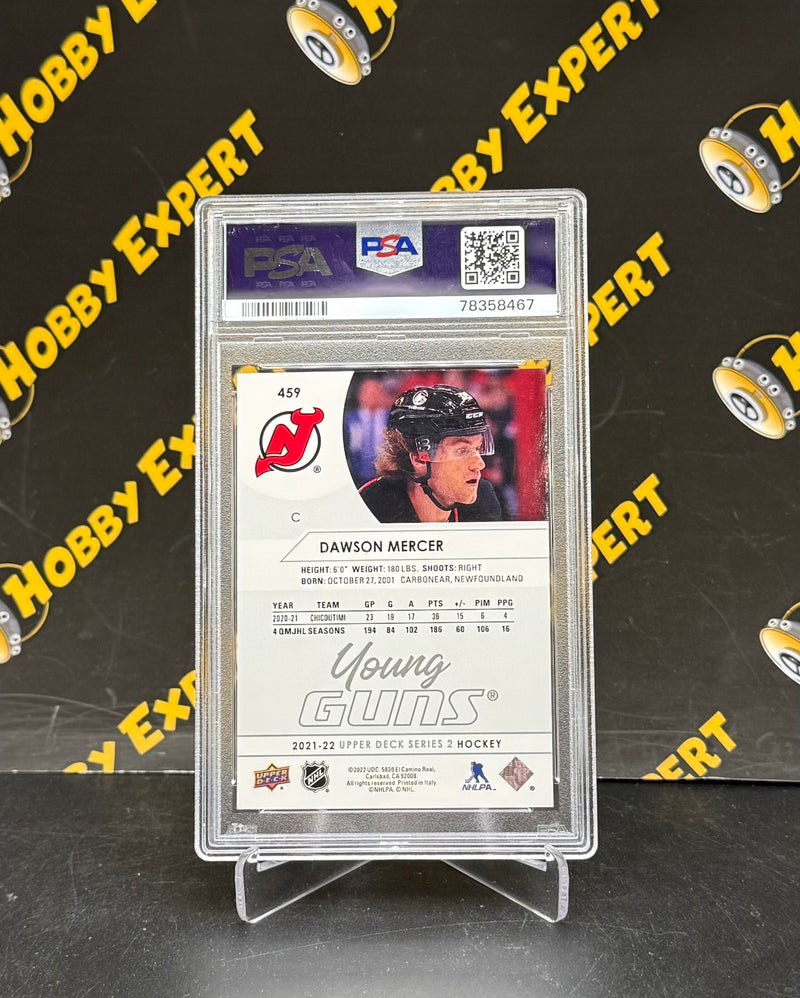 Dawson Mercer Young Guns PSA 10