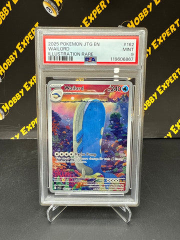 Wailord Illustration Rare #162 - Journey Together - PSA 9