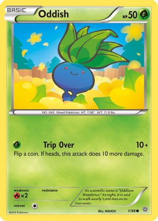 Oddish (001/98) [XY  Ancient Origins] Reverse Holofoil - Common