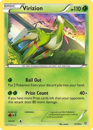 Virizion (012/98) [XY  Ancient Origins] Holofoil - Holo Rare