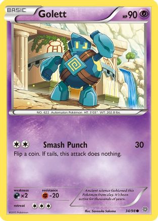 Golett (034/98) [XY  Ancient Origins] Reverse Holofoil - Common