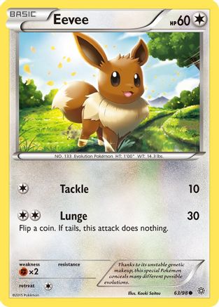 Eevee (063/98) [XY  Ancient Origins] Reverse Holofoil - Common