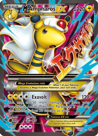 M Ampharos EX (88 Full Art) (88/98) [XY  Ancient Origins] Holofoil - Ultra Rare
