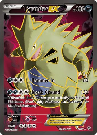 Tyranitar EX (91 Full Art) (91/98) [XY  Ancient Origins] Holofoil - Ultra Rare