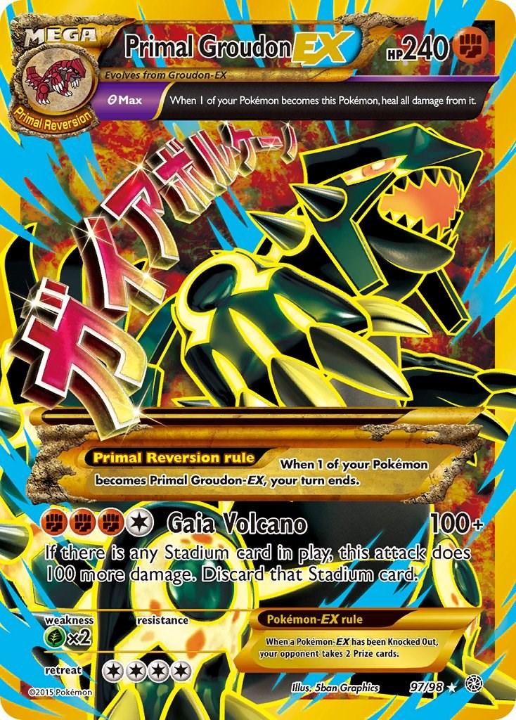 Primal Groudon EX (Shiny Full Art) [AOR - 97/98]