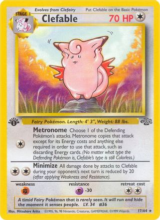 Clefable (017/64) [Jungle] 1st Edition - Rare