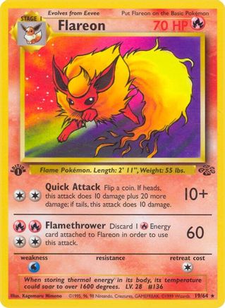 Flareon (019/64) [Jungle] 1st Edition - Rare