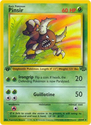 Pinsir (025/64) [Jungle] 1st Edition - Rare