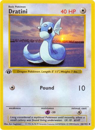 Dratini (026) [Base Set Shadowless] 1st Edition - Uncommon