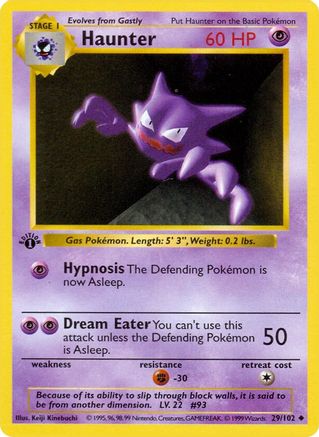 Haunter (029) [Base Set Shadowless] 1st Edition - Uncommon