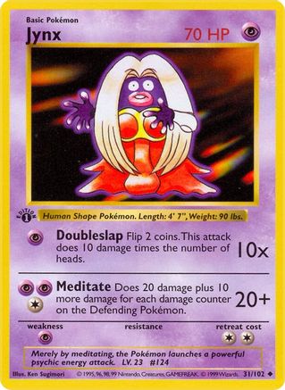 Jynx (031) [Base Set Shadowless] 1st Edition - Uncommon