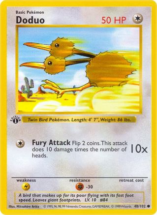 Doduo (048) [Base Set Shadowless] 1st Edition - Common