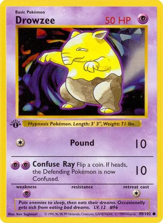 Drowzee (049) [Base Set Shadowless] 1st Edition - Common