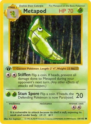 Metapod (054) [Base Set Shadowless] 1st Edition - Common