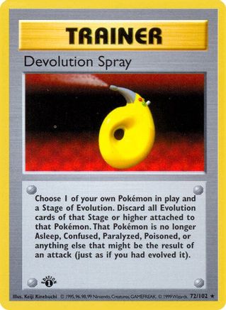 Devolution Spray (72/102) [Base Set Shadowless] 1st Edition - Rare