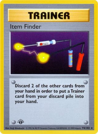 Item Finder (074/102) [Base Set Shadowless] 1st Edition - Rare
