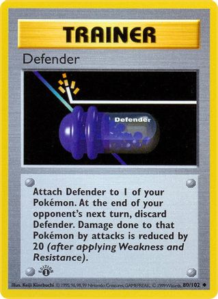 Defender (080/102) [Base Set Shadowless] 1st Edition - Uncommon
