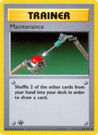 Maintenance (083) [Base Set Shadowless] 1st Edition - Uncommon