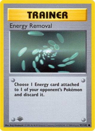Energy Removal (092) [Base Set Shadowless] 1st Edition - Common