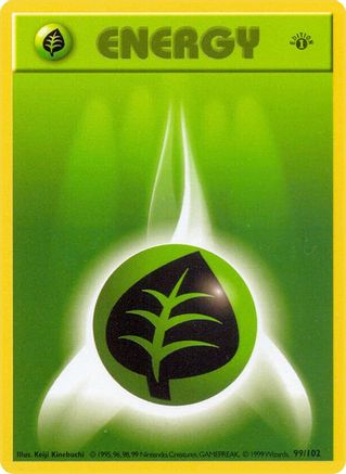 Grass Energy (099) [Base Set Shadowless] 1st Edition - Common
