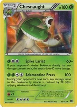 Chesnaught (011/162) [XY  BREAKthrough] Reverse Holofoil - Holo Rare