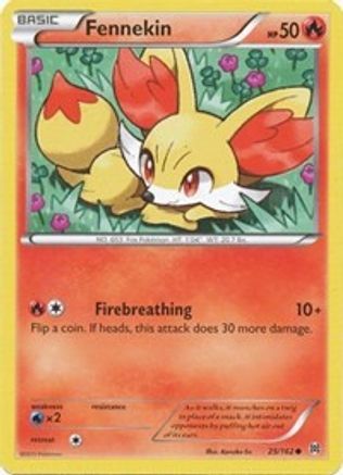 Fennekin (025/162) [XY  BREAKthrough] Reverse Holofoil - Common