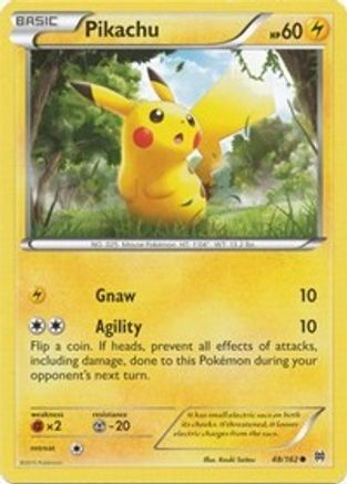 Pikachu (048/162) [XY  BREAKthrough] Reverse Holofoil - Common