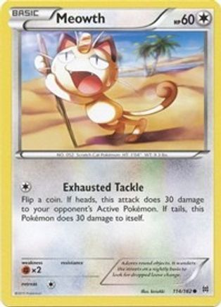Meowth (114/162) [XY  BREAKthrough] Reverse Holofoil - Common