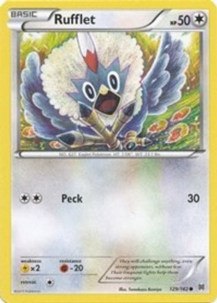 Rufflet (129/162) [XY  BREAKthrough] Reverse Holofoil - Common