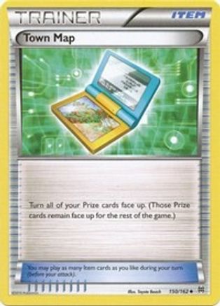 Town Map (150/162) [XY  BREAKthrough] Reverse Holofoil - Uncommon