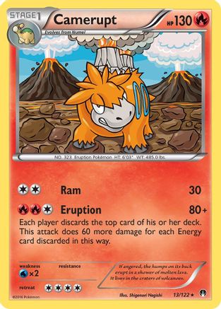 Camerupt (013/122) [XY  BREAKpoint] Reverse Holofoil - Rare