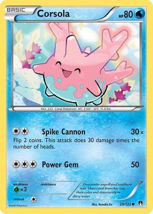 Corsola (029/122) [XY  BREAKpoint] Reverse Holofoil - Common