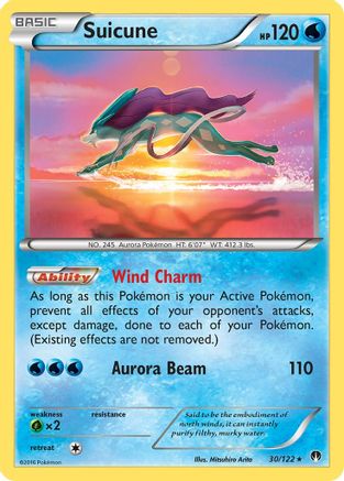 Suicune (030/122) [XY  BREAKpoint] Reverse Holofoil - Holo Rare