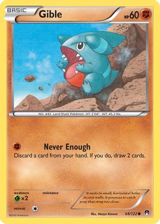 Gible (068/122) [XY  BREAKpoint] Reverse Holofoil - Common