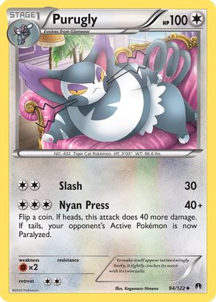 Purugly (094/122) [XY  BREAKpoint] Reverse Holofoil - Uncommon