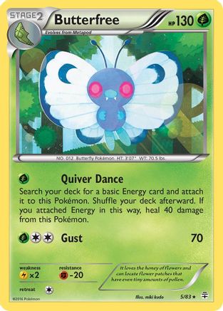 Butterfree (005/83) [Generations] Reverse Holofoil - Holo Rare