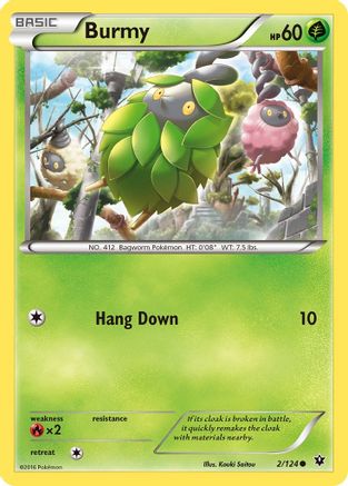 Burmy (002/124) [XY  Fates Collide] Reverse Holofoil - Common