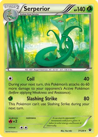Serperior (007/124) [XY  Fates Collide] Reverse Holofoil - Rare