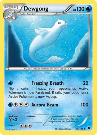Dewgong (016/124) [XY  Fates Collide] Reverse Holofoil - Uncommon