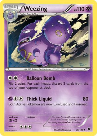 Weezing (028/124) [XY  Fates Collide] Reverse Holofoil - Uncommon