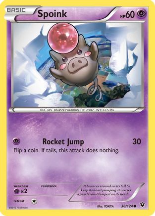 Spoink (030/124) [XY  Fates Collide] Reverse Holofoil - Common