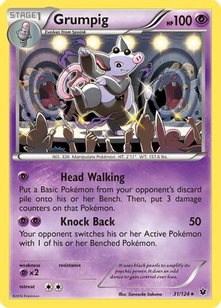 Grumpig (031/124) [XY  Fates Collide] Reverse Holofoil - Rare