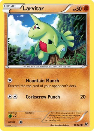 Larvitar (041/124) [XY  Fates Collide] Reverse Holofoil - Common
