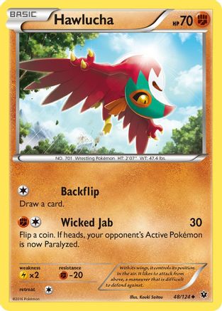 Hawlucha (48/124) [XY  Fates Collide] Reverse Holofoil - Uncommon