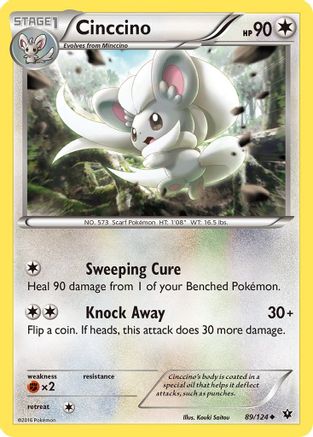 Cinccino (089/124) [XY  Fates Collide] Reverse Holofoil - Uncommon